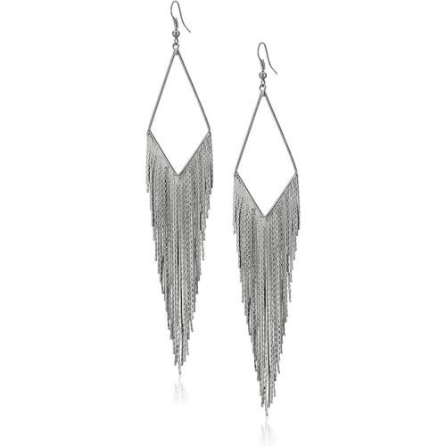 Basic Fringe Linear Drop Earrings