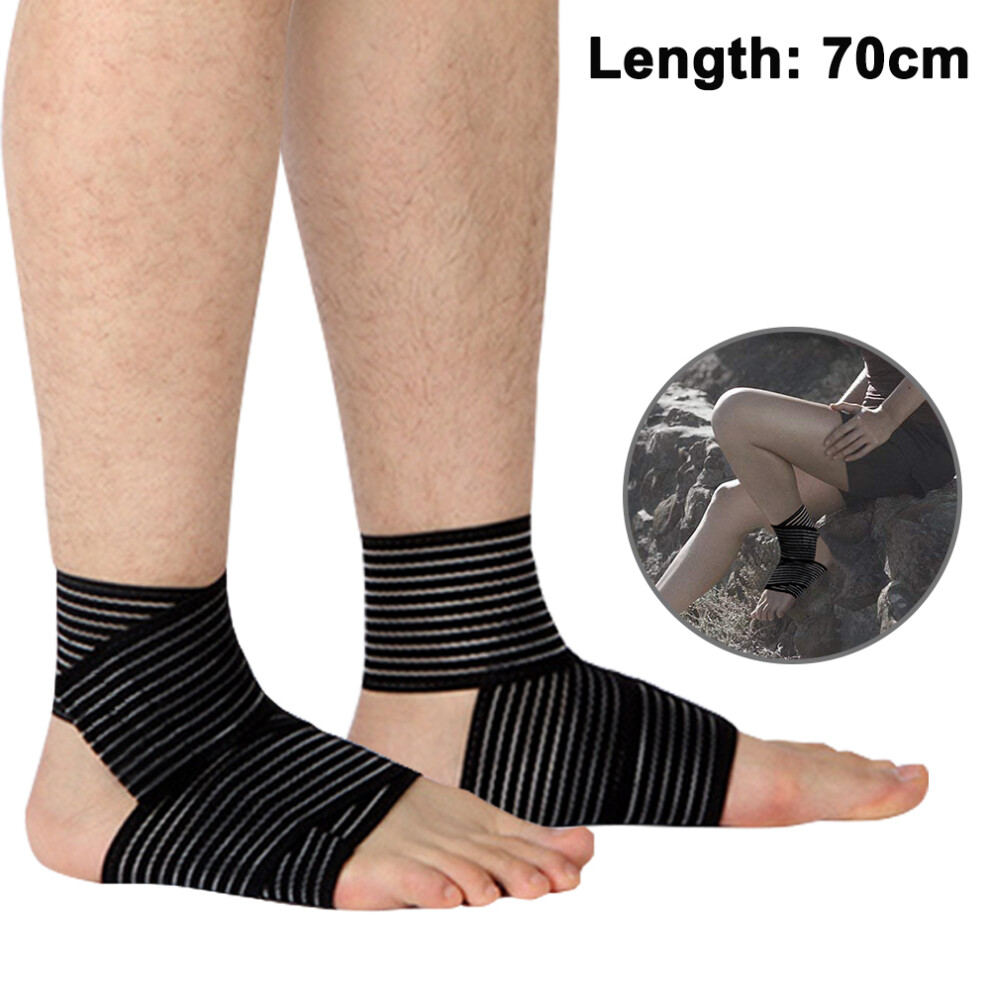Tianfu Ankle Support Brace, Adjustable Ankle Support Wrap For Sports Protection,Elastic Knee Brace Compression Bandage Wrap-Black