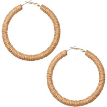 Earrings For Women Handmade Woven Wicker Hoop Earrings Rattan Earrings for Women Big Circle Dangle Earrings