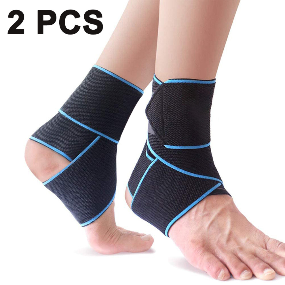 Tianfu Ankle Support Brace, Adjustable Compression Ankle Braces For Sports Protection, One Size Fits Most For Men & Women-Blue