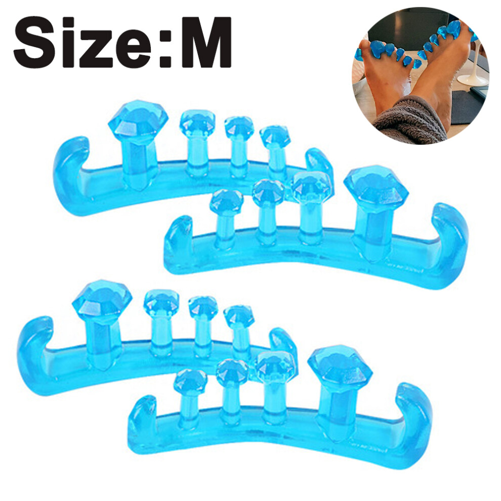 Tianfu Blue Toe Separators For Overlapping Toes - Hammer And Crooked Toe Straighteners- M