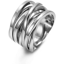 Intertwined Ring Enhancers for Women Statement  Ring Silver Gold Rose Gold Plated Ring Engraving Customized Personalized(9-White)