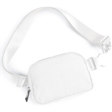 Unisex Mini Belt Bag with Adjustable Strap Small Fanny Pack for Workout Running Traveling Hiking, White
