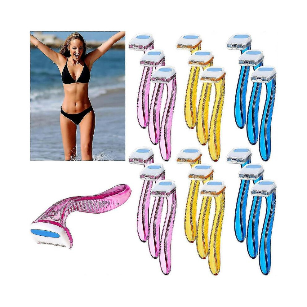 (Bright Color) 18 Pieces Women's Razor Bikini Trimmer Durable Travel Accessories Women Razors Shaver Pubic Hair Removal Beauty Razor T-type Razor Comp-image-OPC-PHFXZQ8-NEW