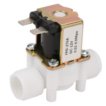 Électrovanne d'eau normalement fermée DC12V G1/2 pouce Électrovanne électrique en plastique Distributeur