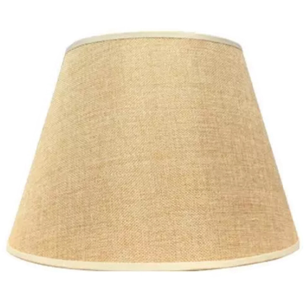 Lampe de table Abat-jour Accessoires E27 Lin Lampe de chevet Applique Lampadaire Abat-jour Tissu Diamètre inférieur 30cm Jaune