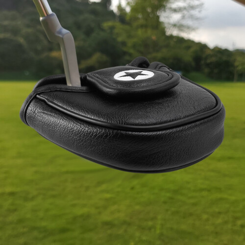 1 housse de tête de putter de golf en cuir PU avec aimant brodé 1
