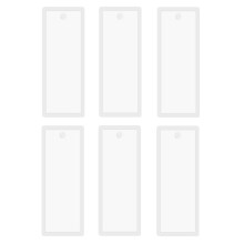 Lot de 6 moules rectangulaires en silicone pour marque-pages, 9,4 cm, pour bricolage, fabrication de bijoux en résine époxy, moule transparent