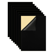 Lot de 10 feutres autocollants en velours doux pour tiroir, doublure en velours pour boîte à bijoux, art et artisanat, noir