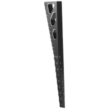 Règle de réglage de la hauteur de la voiture RC en métal, outil de mesure pour voiture RC 1/8 1/10 1/12, noir