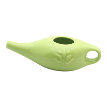 Pot Neti en céramique de 250 ml, pot de nettoyage du nez, pot à bec étanche et durable pour rinçage nasal, lavage du nez, hommes et femmes, vert
