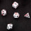 Ensemble de 14 dés polyédriques à éclaboussures de sang pour jeux de rôle DND 3