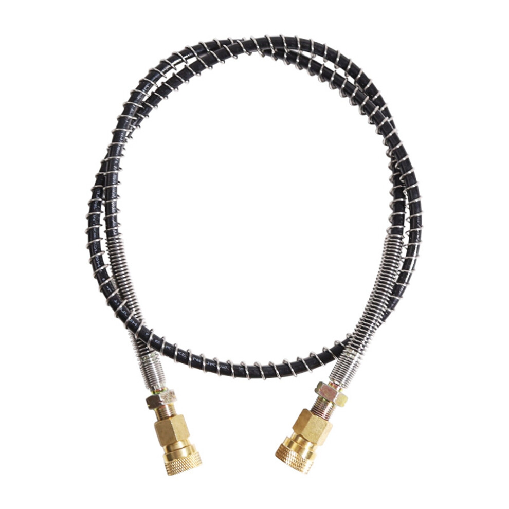 Tuyau haute pression avec ressort enroulé de 100 cm de long pour pompe de remplissage d'air PCP pneumatique, tuyau en nylon noir
