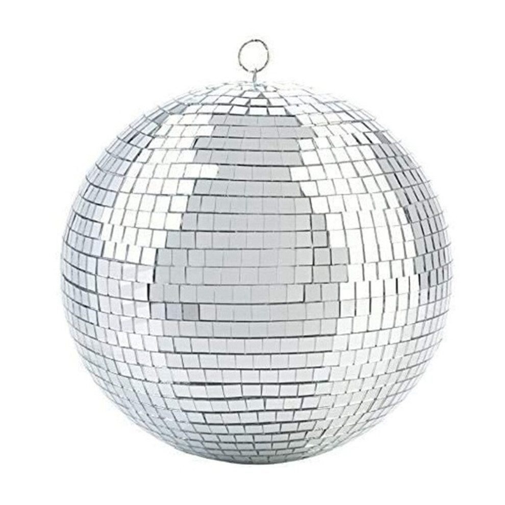 Effet d'éclairage de scène coloré 8 pouces 20 cm boule à paillettes miroir disco légère argent Noël