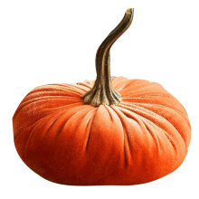 Citrouilles en velours pour la décoration, citrouilles artificielles faites à la main, décoration d'intérieur pour Thanksgiving d'automne (orange)