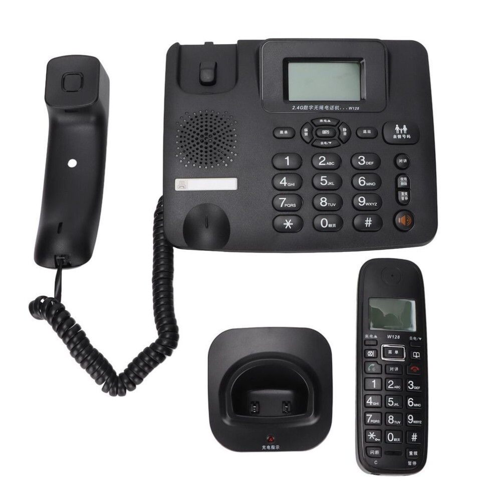 Office Phone System Expandable Corded Cordless Phone System For Home Use With 18 Ringtones  Plug100‑