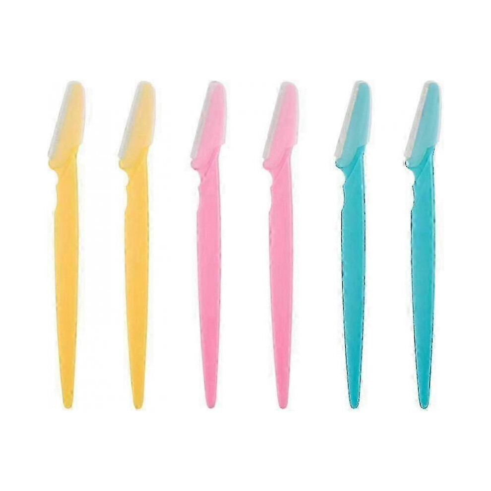 Blue/Pink/Yellow Exfoliating Dermaplaning Tool, Eyebrow Razor, Facial Dermaplane Razors Shaver With Precision Cover