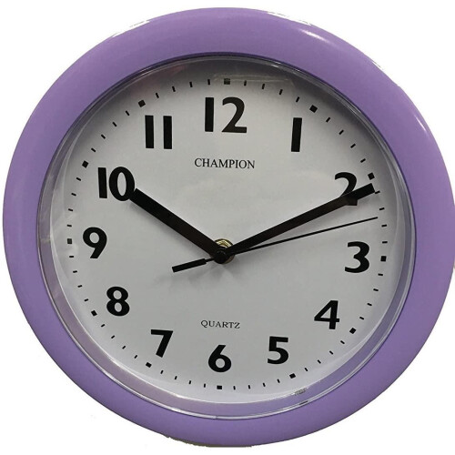 Champion Champion Bold 9 inch Kitchen Lilac Wall Clock KC515LIL