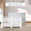 Homcom HOMCOM Modern Radiator Cover Cabinet Slatted Design MDF White Medium 8