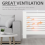 Homcom HOMCOM Modern Radiator Cover Cabinet Slatted Design MDF White Medium 4