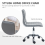 Homcom HOMCOM Armless Mid-Back Adjustable Office Chair with 360 Swivel Light Grey 5
