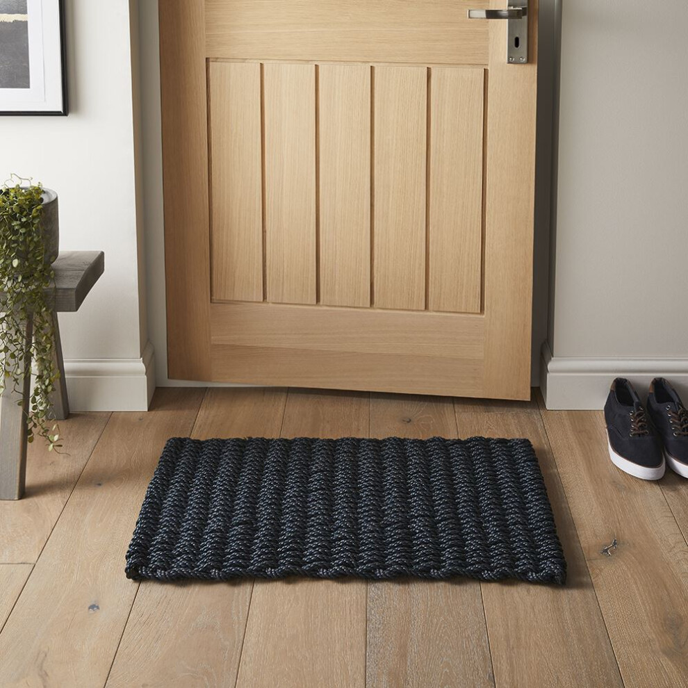 Arthouse Didsbury Braided Polypropylene 45X75cm Navy Doormat