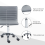 Homcom HOMCOM Armless Mid-Back Adjustable Office Chair with 360 Swivel Light Grey 8