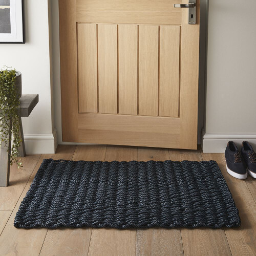 Arthouse Didsbury Braided Polypropylene 55x100cm Navy Doormat 2