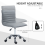 Homcom HOMCOM Armless Mid-Back Adjustable Office Chair with 360 Swivel Light Grey 4