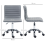 Homcom HOMCOM Armless Mid-Back Adjustable Office Chair with 360 Swivel Light Grey 3