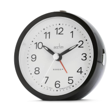 Acctim Elana Black Non-Ticking Sweep Analogue Alarm Clock 15763