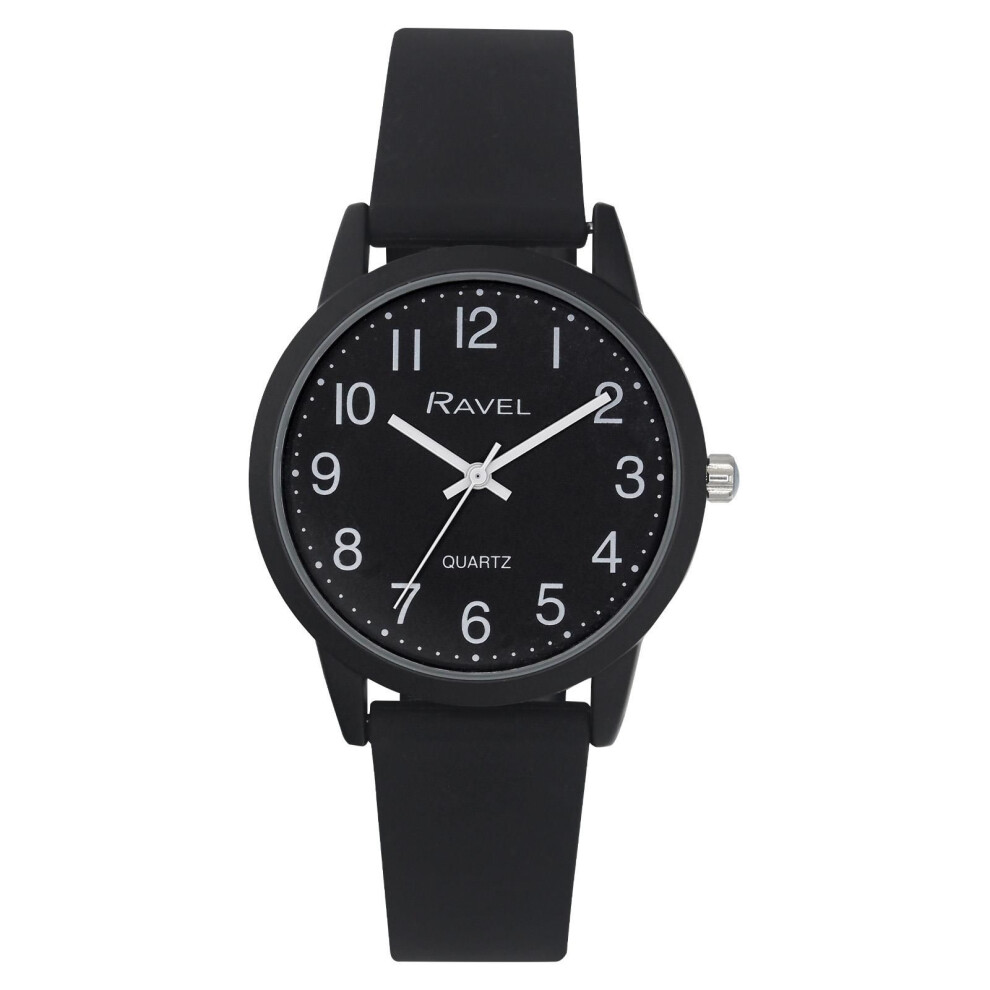 Ravel Mens Sports Dial Silicone Watch R1814.33 Black