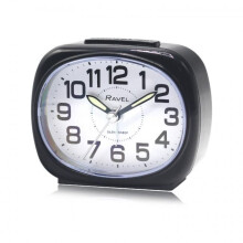 Ravel Small Sized Pillow Shaped Bedside Alarm Clock Black RC040.3