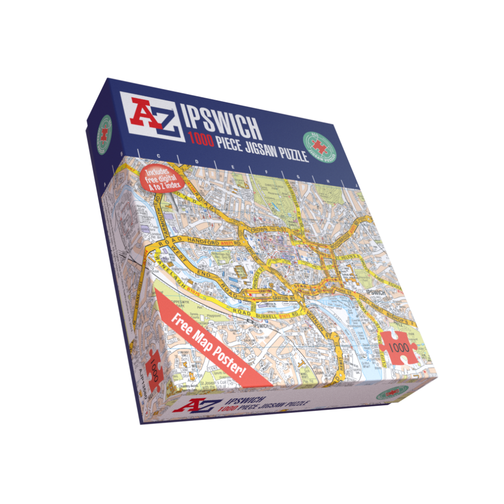 A To Z Map Of Ipswich 1000 Piece Jigsaw