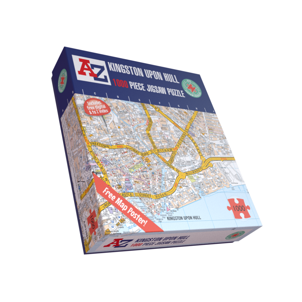 A To Z Map Of Kingston Upon Hull 1000 Piece Jigsaw