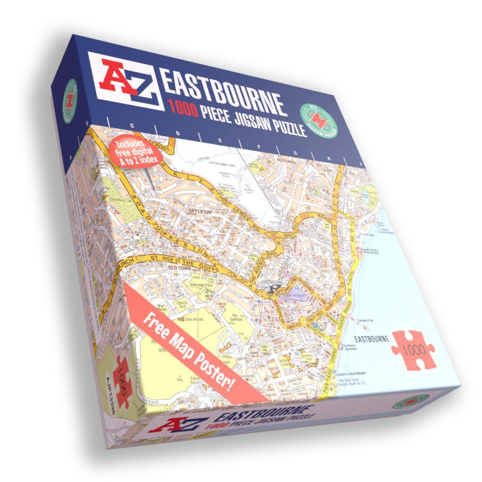 A To Z Map Of Eastbourne 1000 Piece Jigsaw