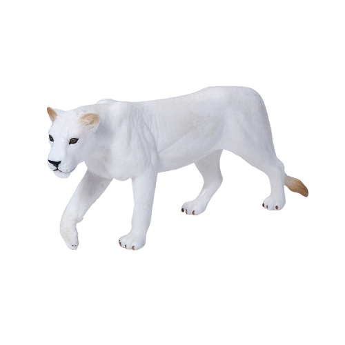 White Lioness Toy  Realistic Big Cat Model 1