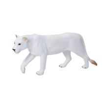 White Lioness Toy Realistic Big Cat Model