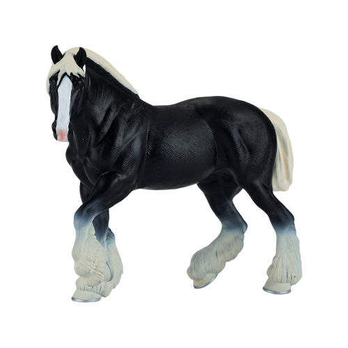 schwarze Clydesdale-Pferdefigur 1