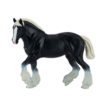 schwarze Clydesdale-Pferdefigur