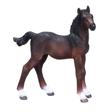 Spielzeug / Figur Pferd - MOJO - Hannoveraner Fohlen - Handbemalt - Sehr detailliert - Massives PVC (Braun)