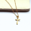 Gold Cross Charm Necklace 1