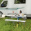 Outsunny Outsunny 3 Piece Folding Picnic Table and Bench Set with Handles, White 2