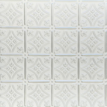 White 13 (Silver): Decorative Ceiling & Wall Panels - 2m2 (21.52 sqft) - 8 Panels