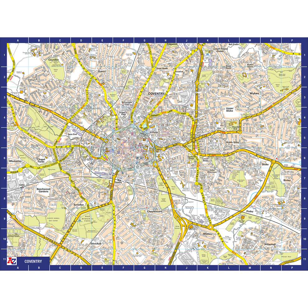 A To Z Map Of Coventry 1000 Piece Jigsaw