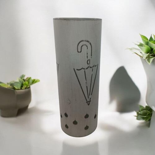 49CM CREAM METAL UMBRELLA STAND 1