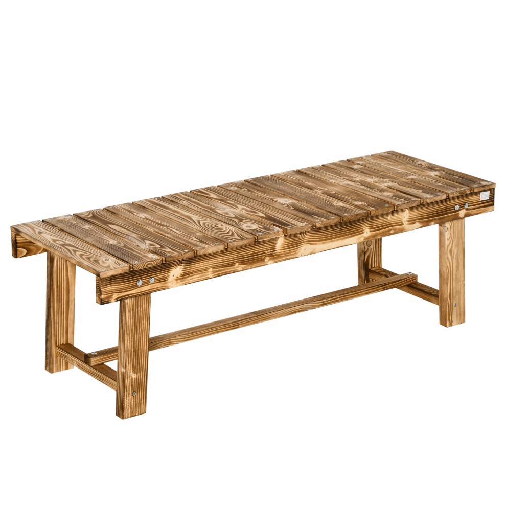Outsunny 2-Seater Outdoor Indoor Garden Wooden Bench Patio Loveseat 110Lx38wx35h Cm