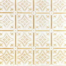 White 13 (Gold): Decorative Ceiling & Wall Panels - 2m2 (21.52 sqft) - 8 Panels
