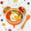 VINSANI MOUSE BAMBOO PLATE & SPOON SET ORANGE 0000234 4