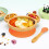 VINSANI MOUSE BAMBOO PLATE & SPOON SET ORANGE 0000234 2